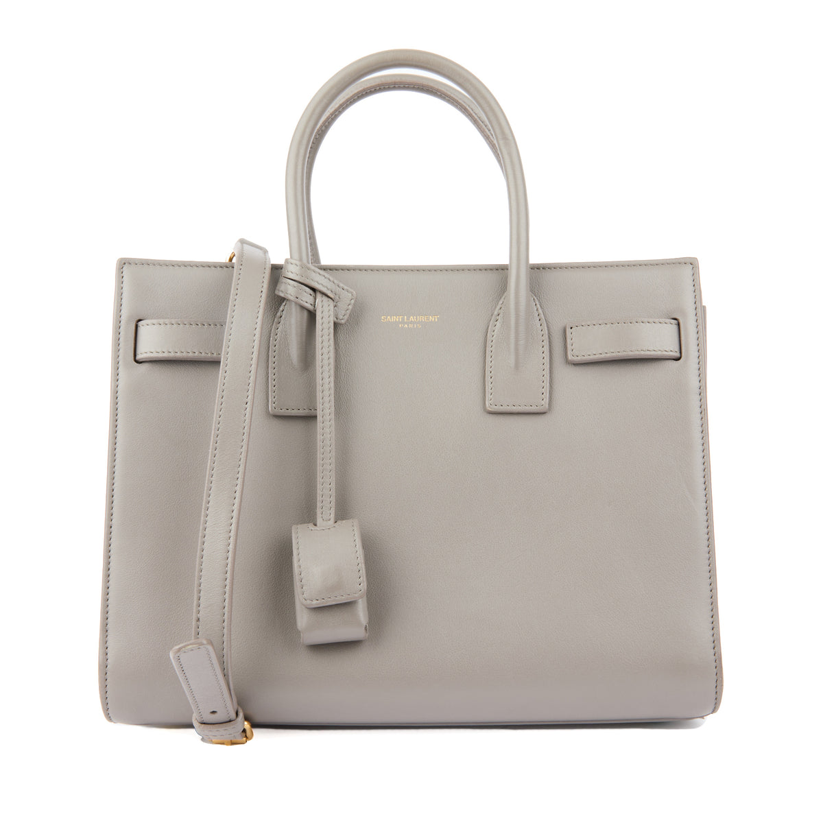 SAINT LAURENT - Sac à main Sac De Jour Baby cuir gris - Handbag