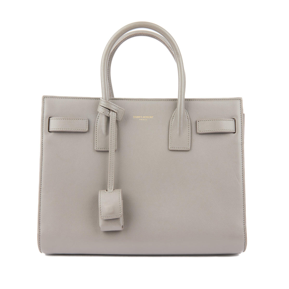 SAINT LAURENT - Sac à main Sac De Jour Baby cuir gris - Handbag