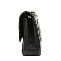 CHANEL - Sac bandoulière Classique Timeless médium cuir grainé noir - Handbag