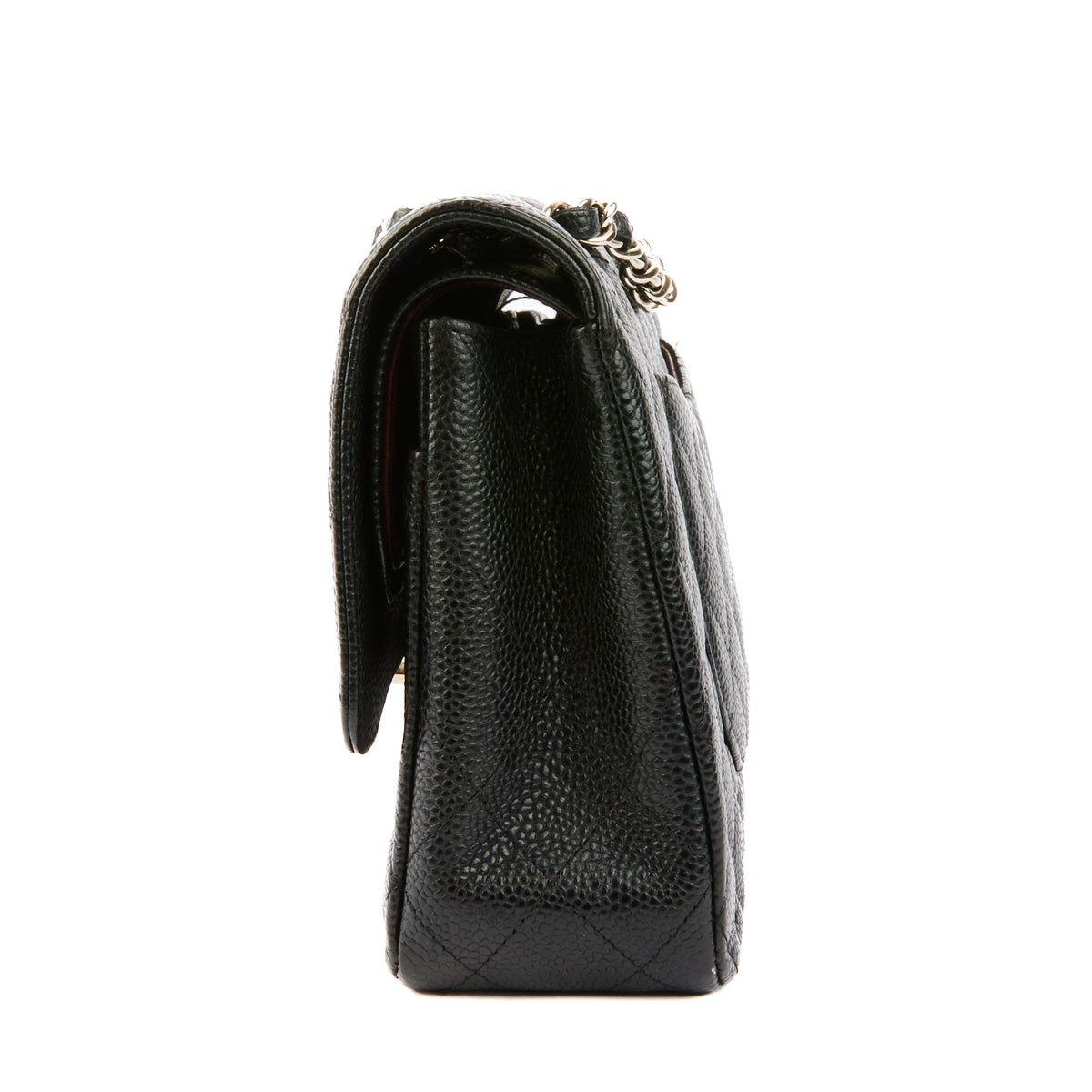 CHANEL - Sac bandoulière Classique Timeless médium cuir grainé noir - Handbag