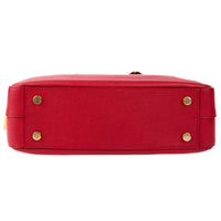 SAINT LAURENT - Sac à main porte document Museum cuir rouge - Briefcase