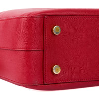 SAINT LAURENT - Sac à main porte document Museum cuir rouge - Briefcase