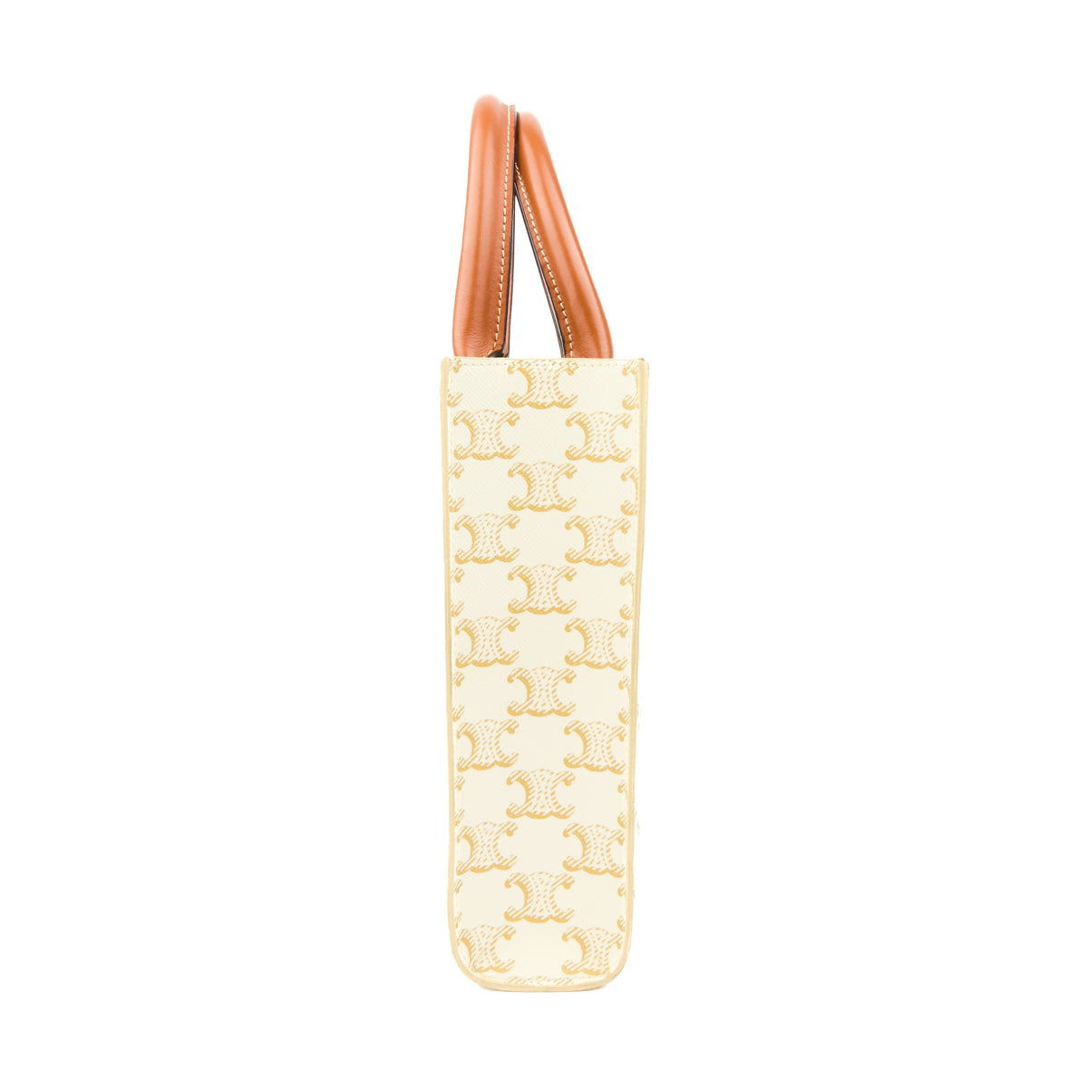 CELINE - Mini Vertical Cabas handbag in ecru monogram canvas