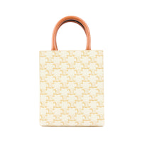 CELINE - Mini Vertical Cabas handbag in ecru monogram canvas