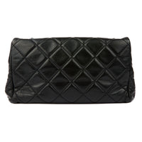 CHANEL - Sac bandoulière à rabat Classique flap CC cuir noir - Handbag