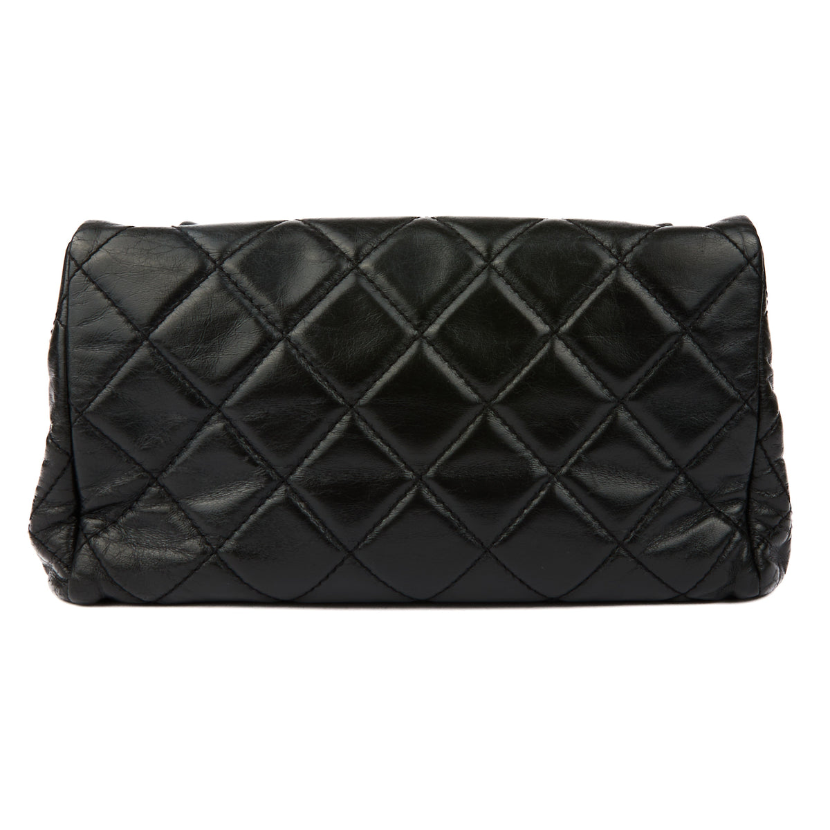 CHANEL - Sac bandoulière à rabat Classique flap CC cuir noir - Handbag