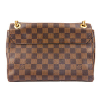 LOUIS VUITTON - Sac bandoulière Vavin PM toile rose & damier Ébène - Handbag