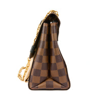 LOUIS VUITTON - Sac bandoulière Vavin PM toile rose & damier Ébène - Handbag