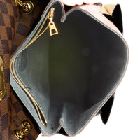 LOUIS VUITTON - Sac bandoulière Vavin PM toile rose & damier Ébène - Handbag