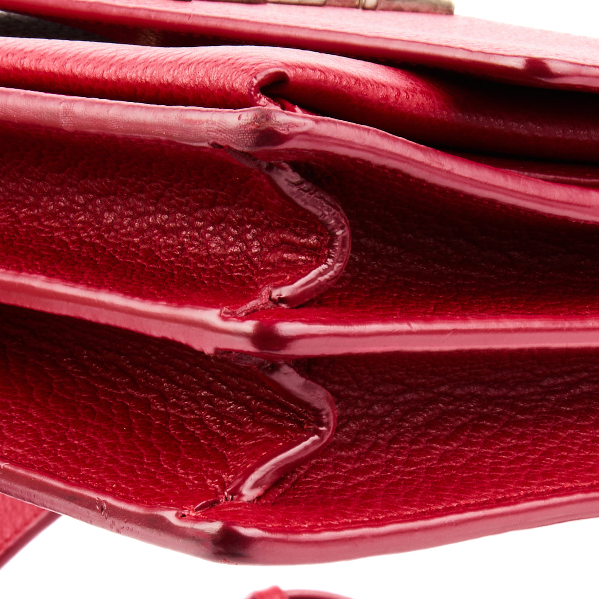 SAINT LAURENT - Sac bandoulière Sunset Medium cuir rouge - Handbag