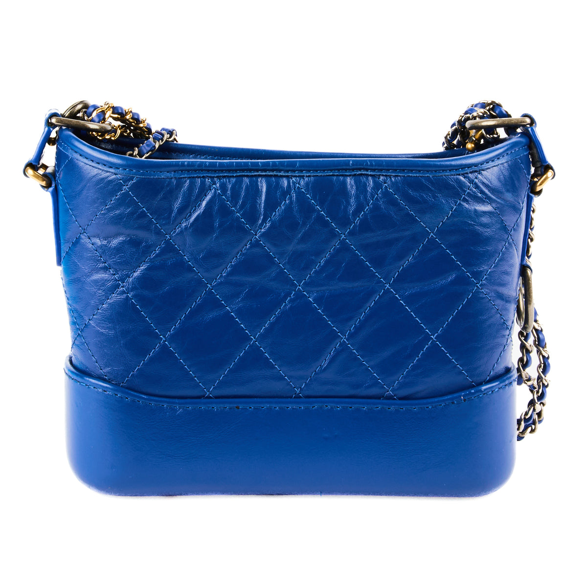 CHANEL - Sac Gabrielle petit modèle cuir Bleu - Handbag