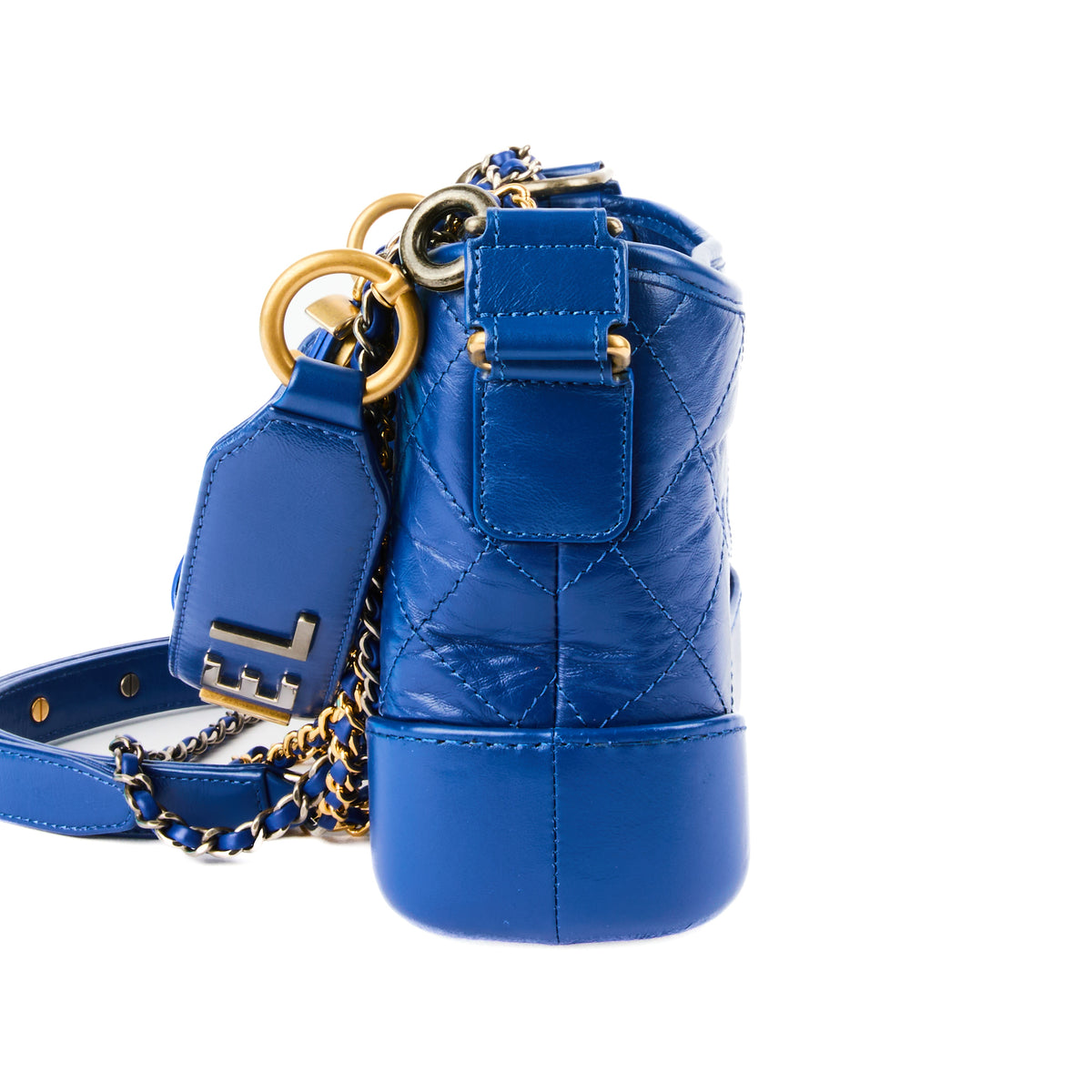 CHANEL - Sac Gabrielle petit modèle cuir Bleu - Handbag