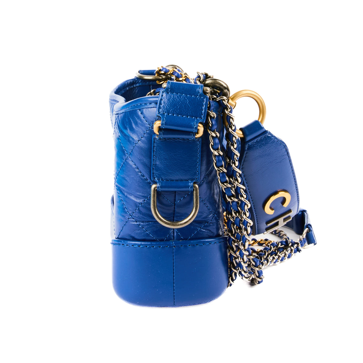 CHANEL - Sac Gabrielle petit modèle cuir Bleu - Handbag