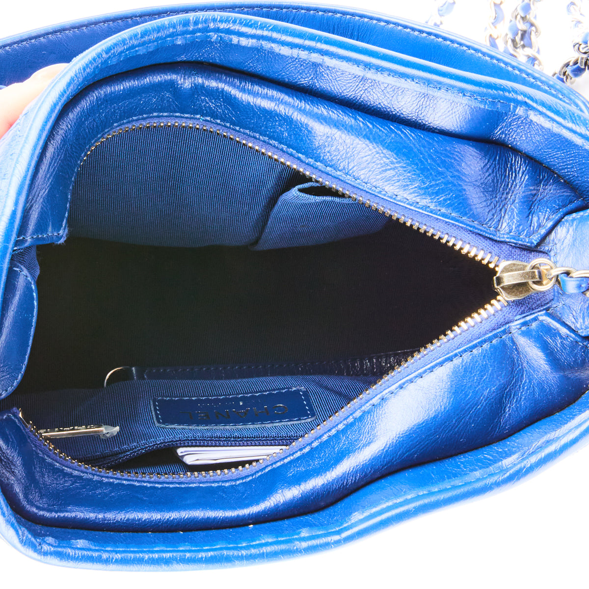 CHANEL - Sac Gabrielle petit modèle cuir Bleu - Handbag