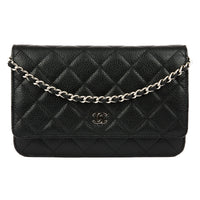 CHANEL - Sac Wallet On Chain Classique cuir caviar noir - Handbag