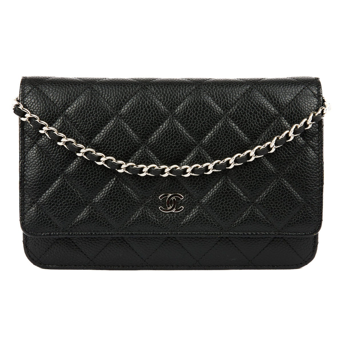 CHANEL - Sac Wallet On Chain Classique cuir caviar noir - Handbag
