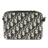 DIOR - Sac Pochette à bandoulière toile monogram noir & beige - Handbag