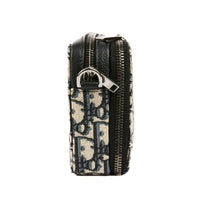 DIOR - Sac Pochette à bandoulière toile monogram noir & beige - Handbag