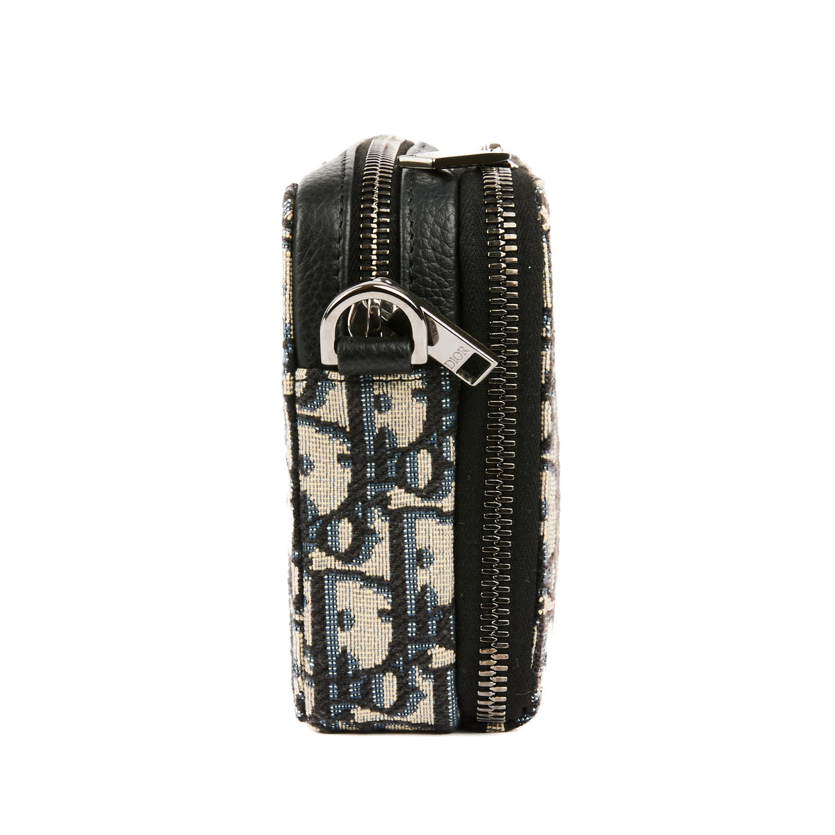 DIOR - Sac Pochette à bandoulière toile monogram noir & beige - Handbag