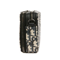 DIOR - Sac Pochette à bandoulière toile monogram noir & beige - Handbag