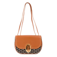 GOYARD - Sac à bandoulière Goyard 233 cuir marron toile monogramme - Handbag