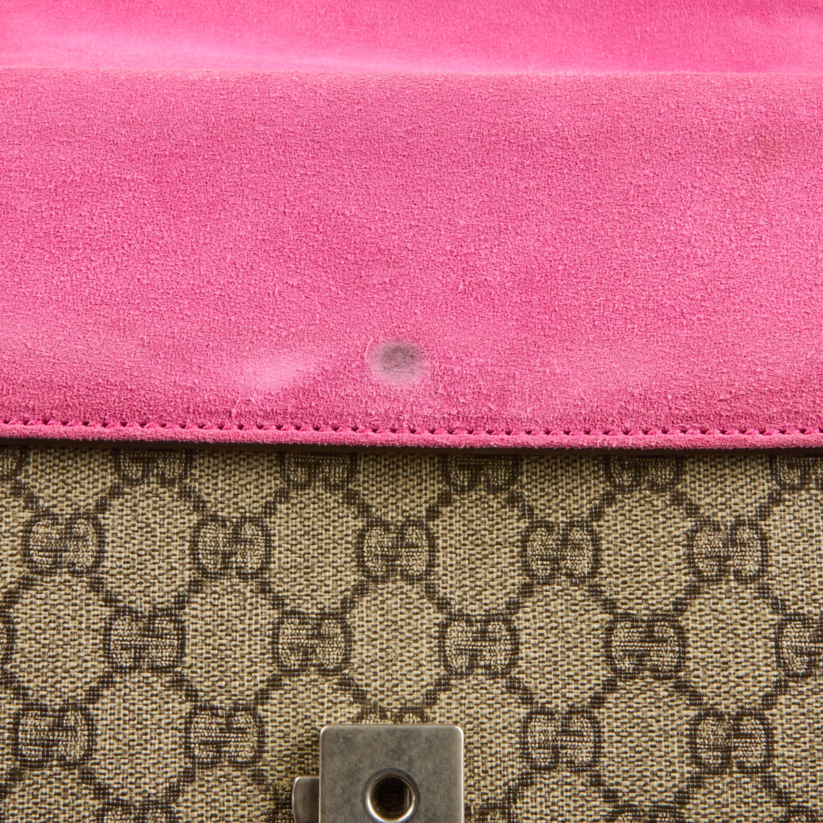GUCCI - Dionysus GG canvas and pink bag