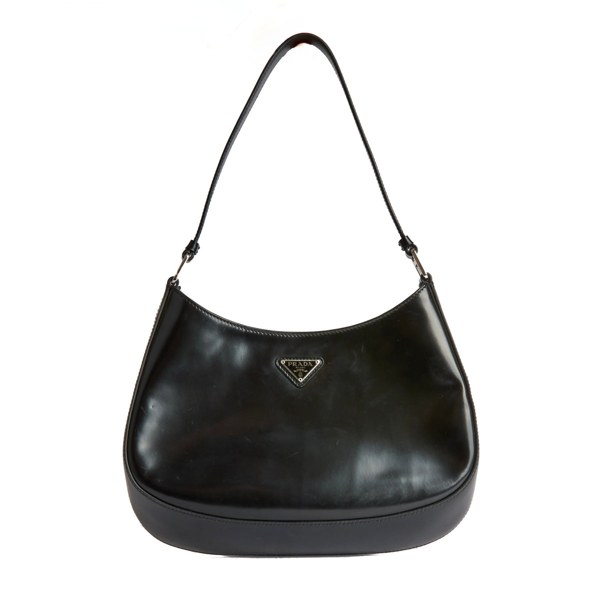PRADA - Sac bandoulière Cléo cuir noir - Handbag