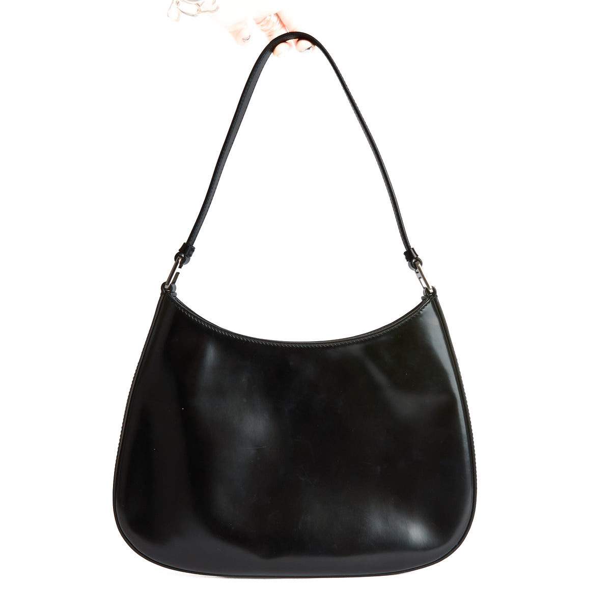 PRADA - Sac bandoulière Cléo cuir noir - Handbag
