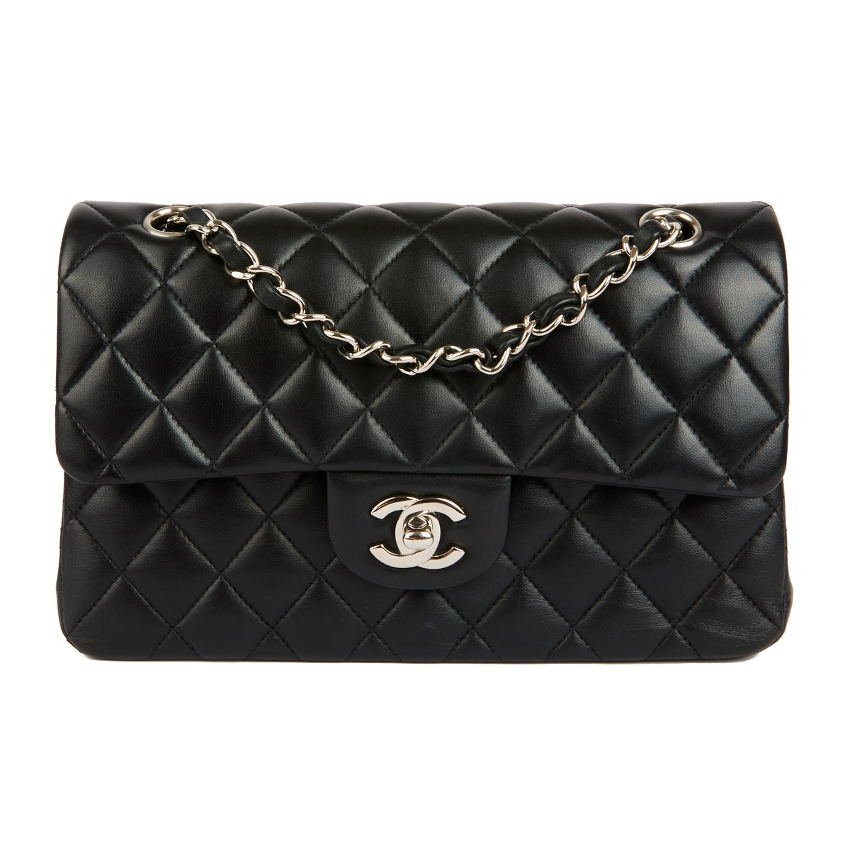 CHANEL - Small Classic Timeless Crossbody Bag Black Lambskin - Handbag