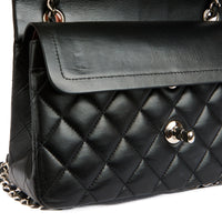 CHANEL - Small Classic Timeless Crossbody Bag Black Lambskin - Handbag