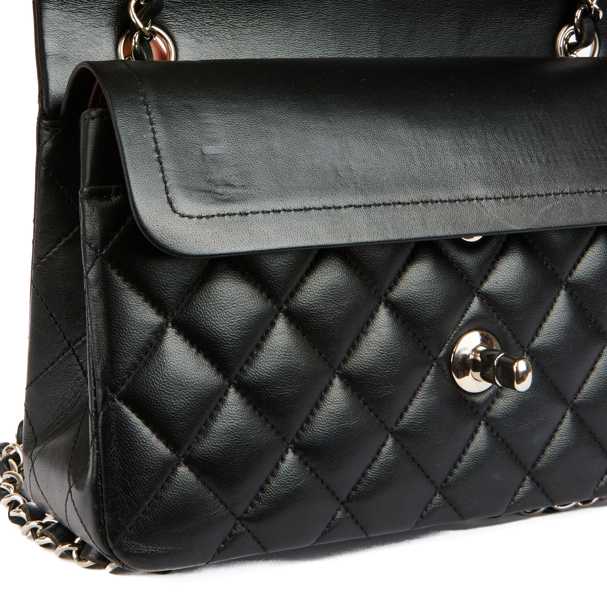 CHANEL - Small Classic Timeless Crossbody Bag Black Lambskin - Handbag