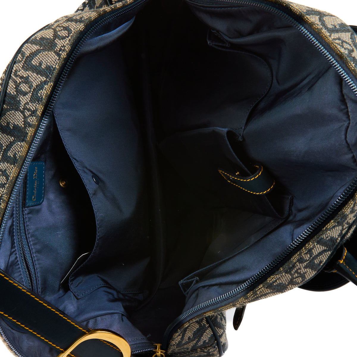DIOR - Blue Double Saddle Bowler Bag