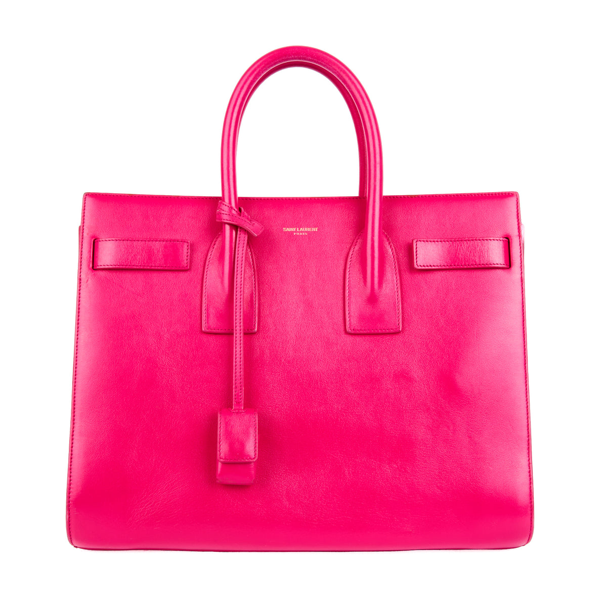 SAINT LAURENT - Pink leather daytime bag