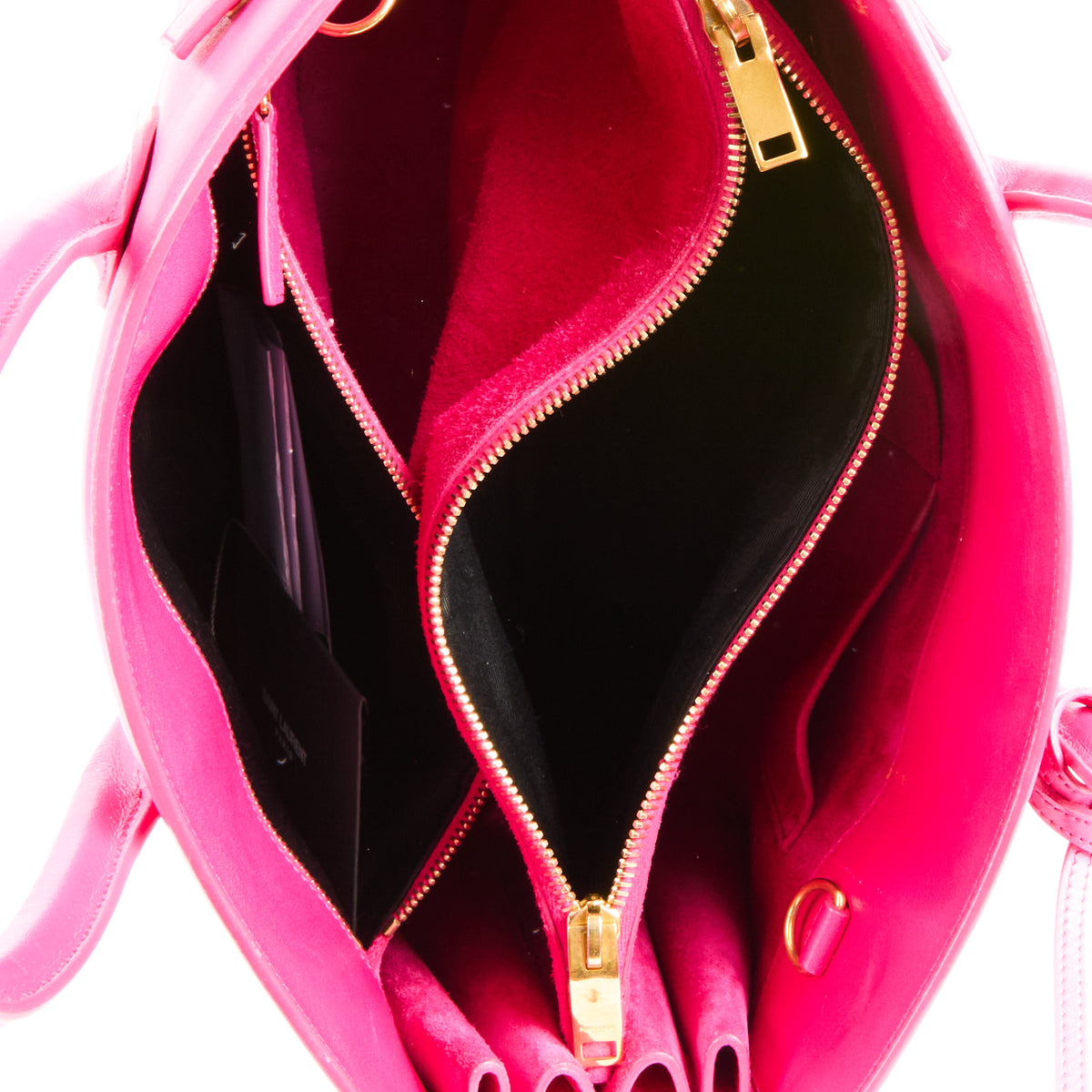 SAINT LAURENT - Pink leather daytime bag