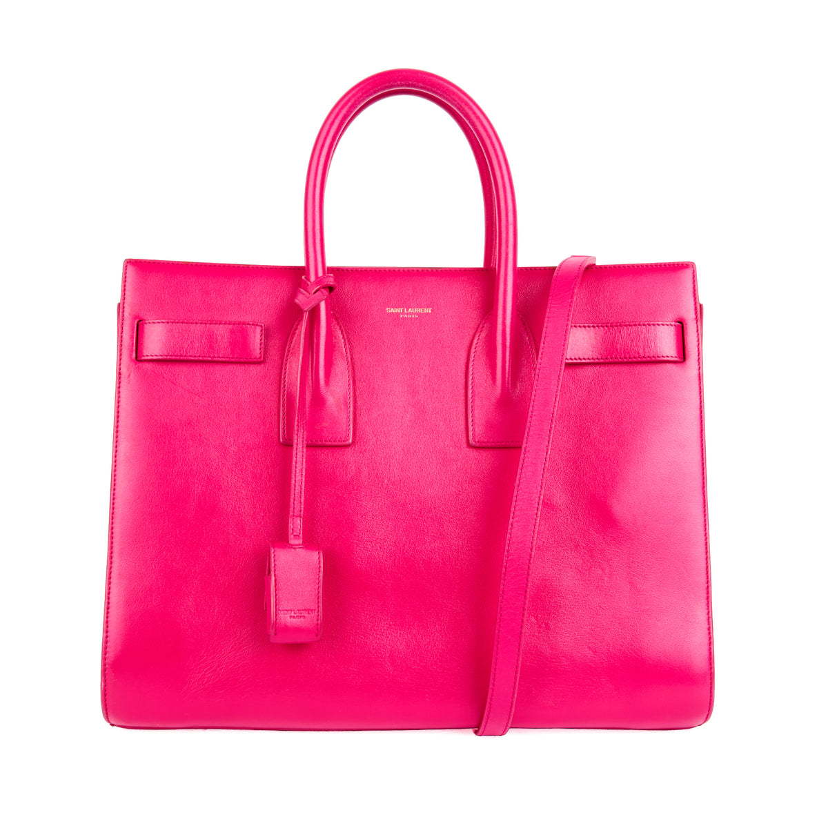 SAINT LAURENT - Pink leather daytime bag