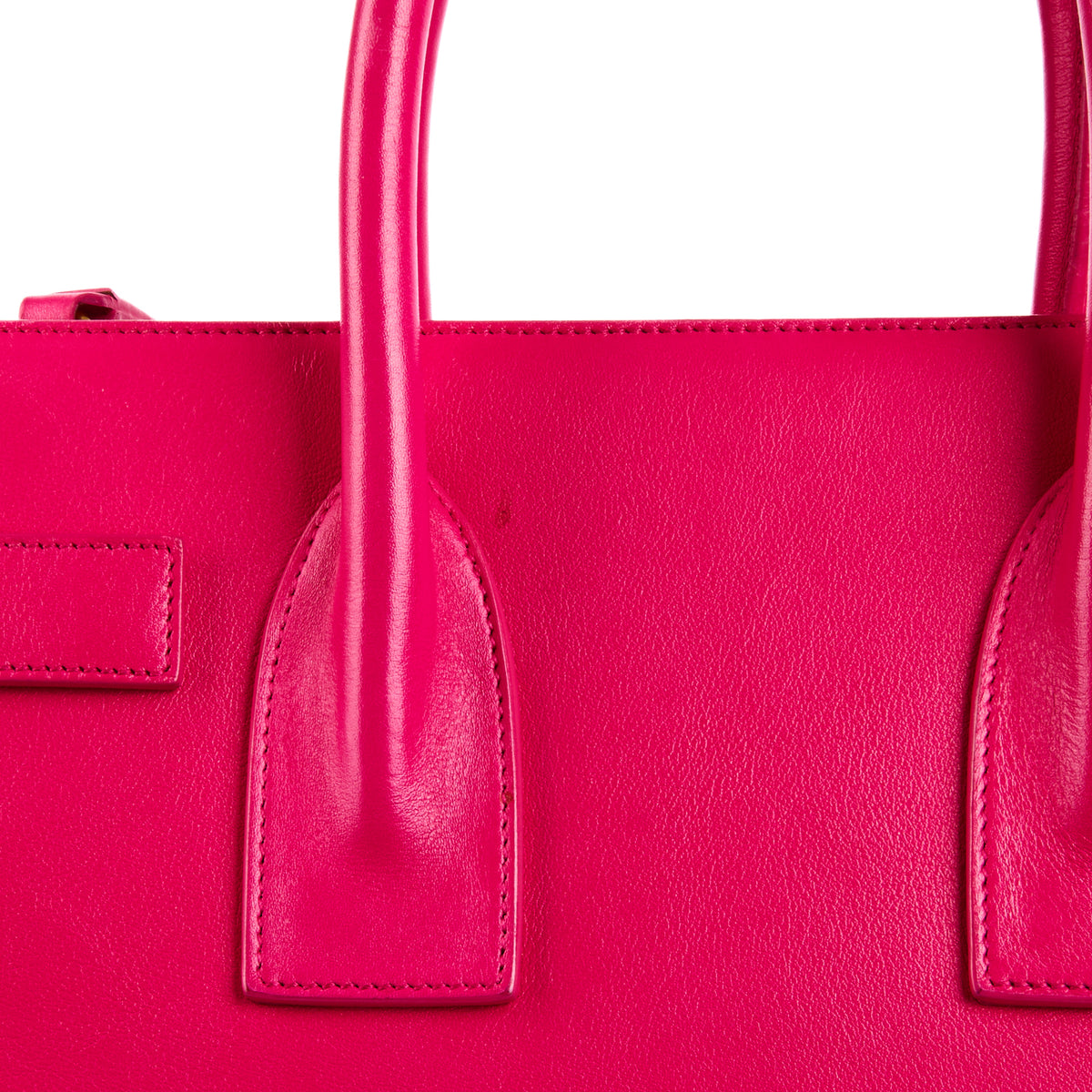 SAINT LAURENT - Pink leather daytime bag
