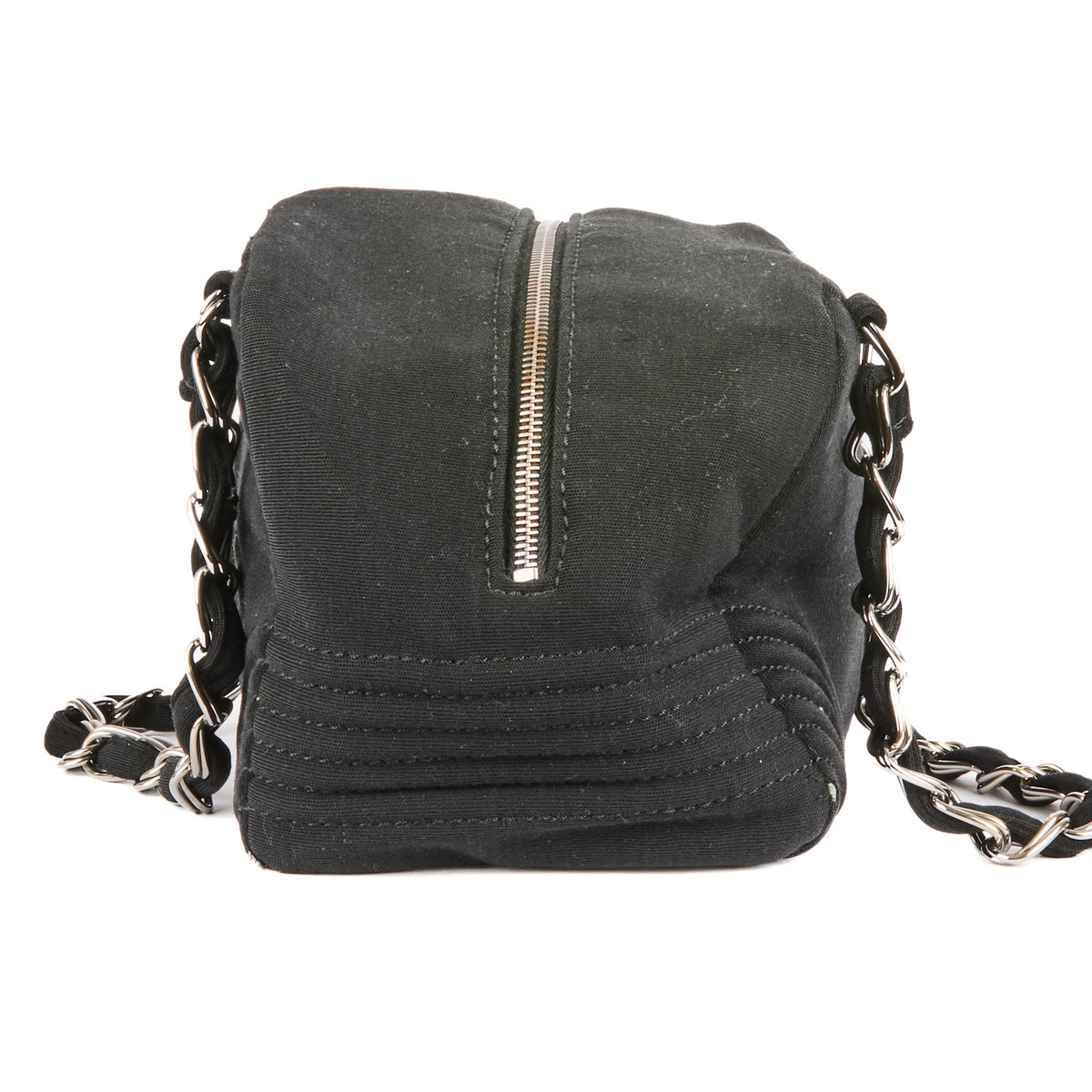 CHANEL - Sac à main Coco Bowling Logo CC toile noir - Handbag