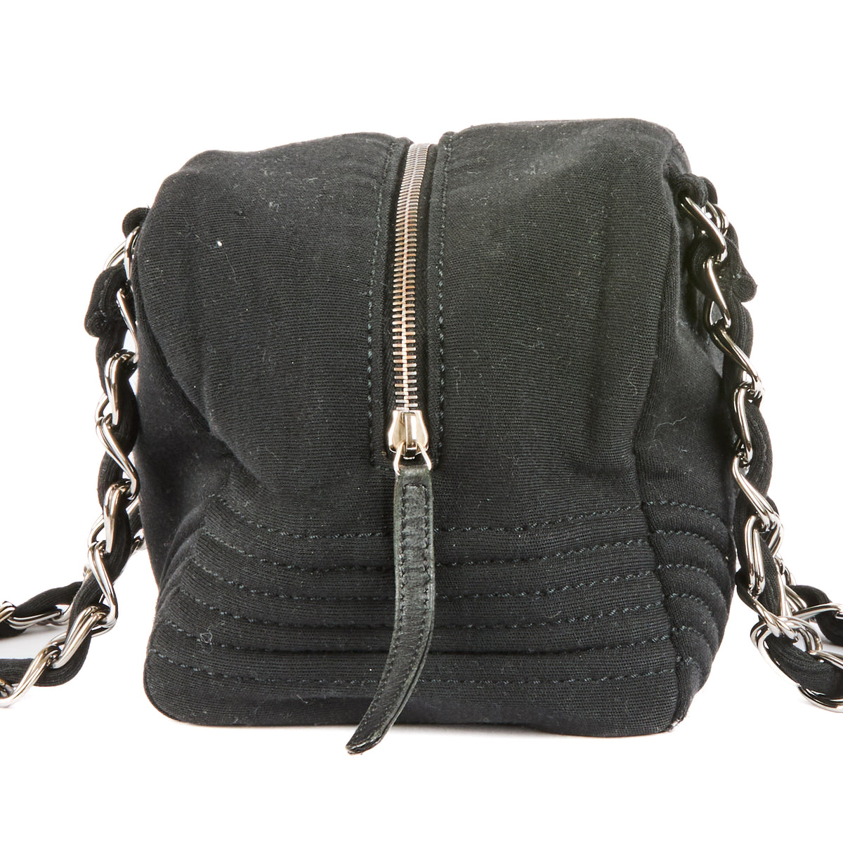 CHANEL - Sac à main Coco Bowling Logo CC toile noir - Handbag