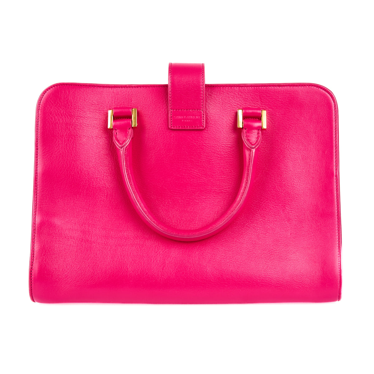 SAINT LAURENT - Sac à main Monogram cabas cuir rose fushia - Handbag