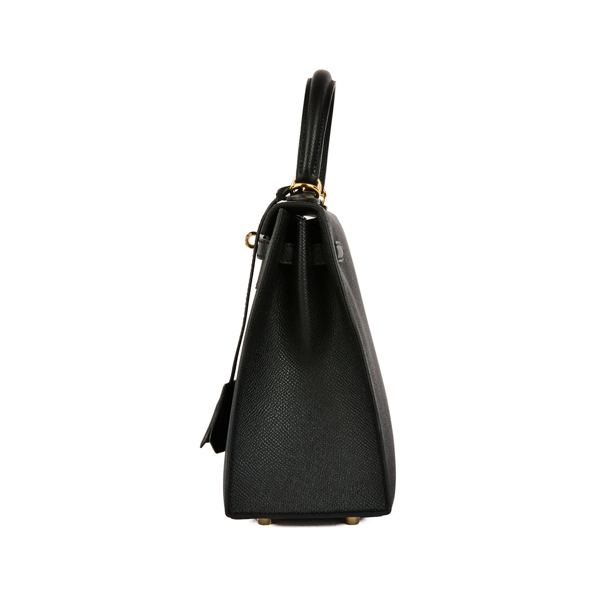 HERMES - Sac à main Kelly 25 cuir Epsom noir goldhardware - Handbag