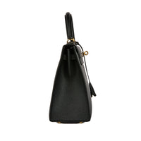 HERMES - Sac à main Kelly 25 cuir Epsom noir goldhardware - Handbag