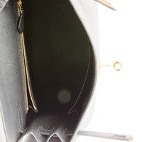 HERMES - Sac à main Kelly 25 cuir Epsom noir goldhardware - Handbag