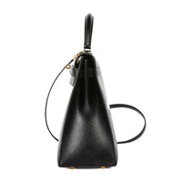 HERMES - Sac à main Kelly 32 Vintage cuir Box noir gold hardware - Handbag