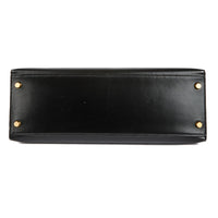 HERMES - Sac à main Kelly 32 Vintage cuir Box noir gold hardware - Handbag