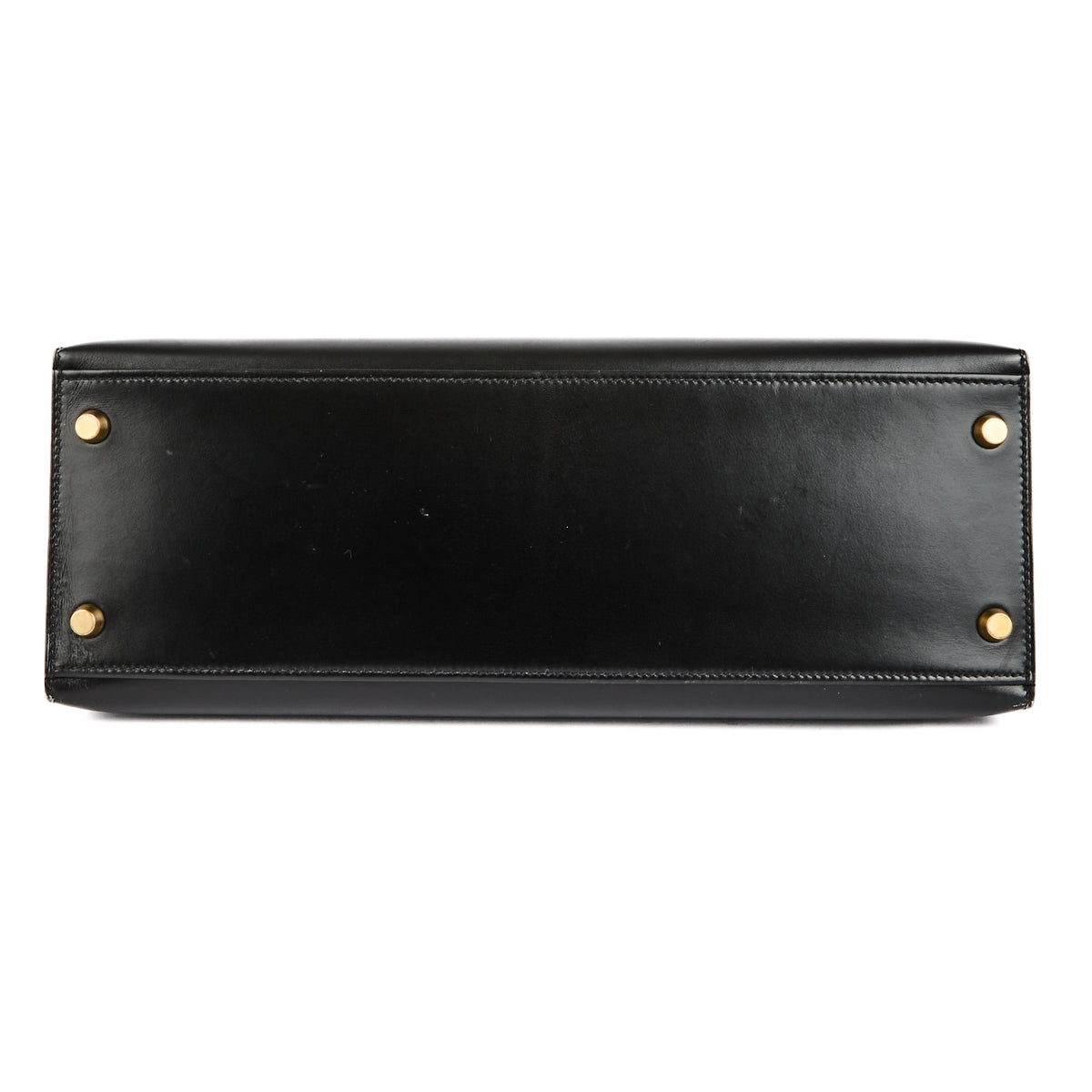 HERMES - Sac à main Kelly 32 Vintage cuir Box noir gold hardware - Handbag