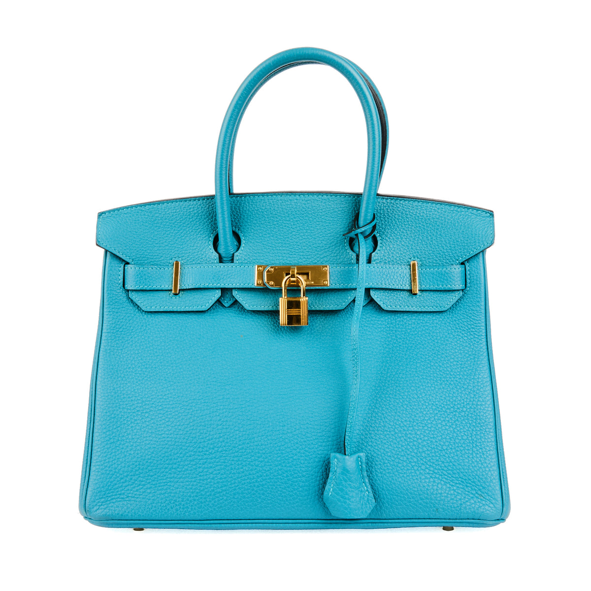 HERMES - Sac à main Birkin 30 cuir Togo Bleu Paon - Handbag