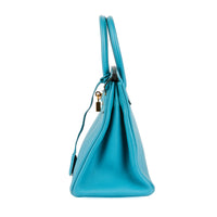HERMES - Sac à main Birkin 30 cuir Togo Bleu Paon - Handbag