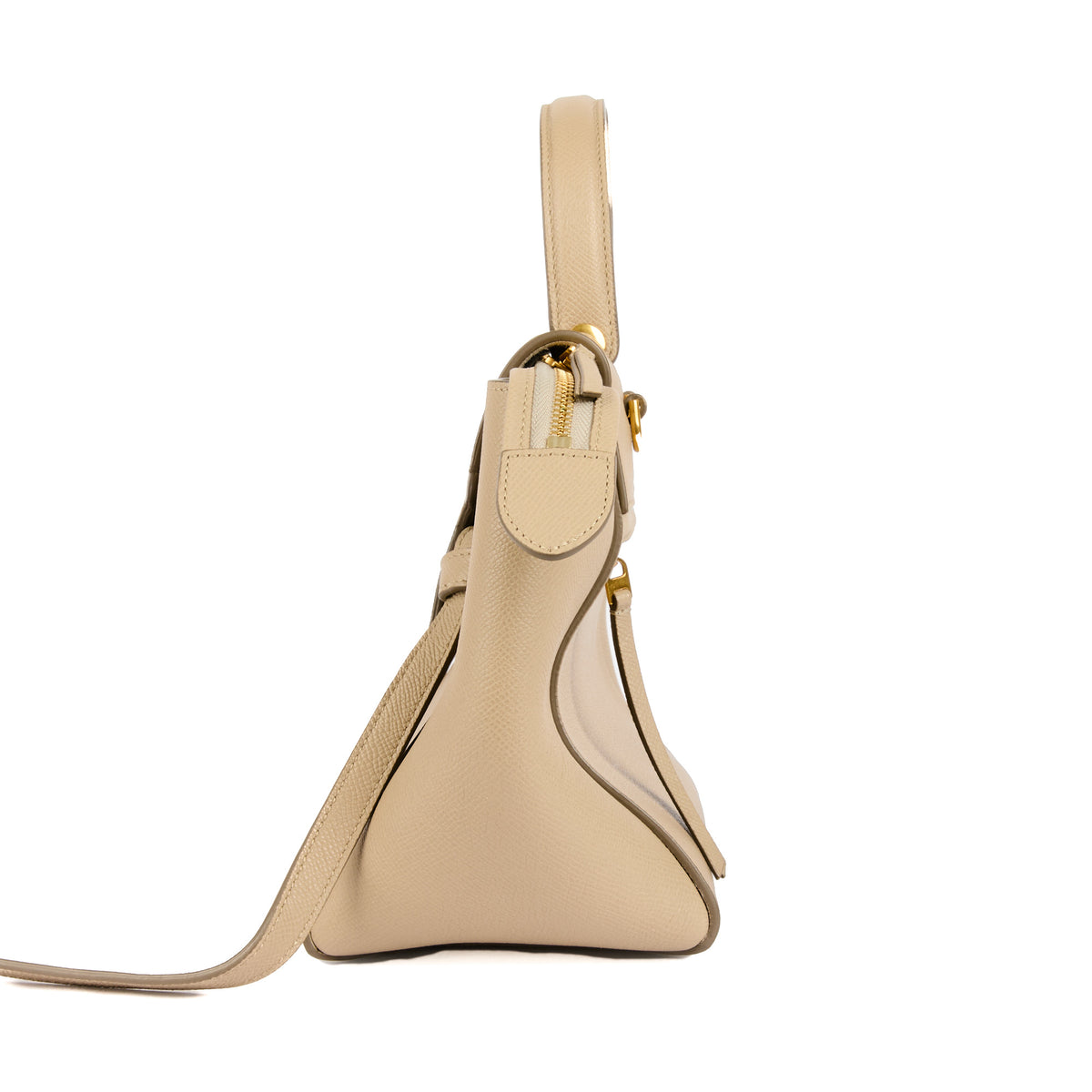 CELINE - Sac à main Mini Belt cuir beige - Handbag