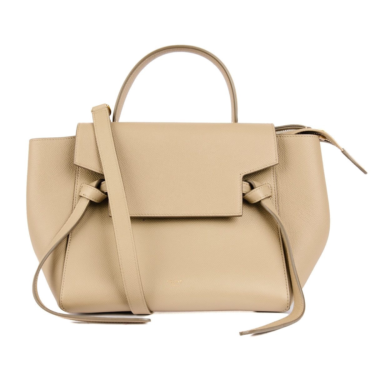 CELINE - Sac à main Mini Belt cuir beige - Handbag