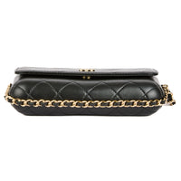 CHANEL - Sac bandoulière Wallet On Chain matelassé cuir entrelacé noir - Handbag